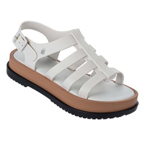 Melissa Roman Flat Sandals Melissa Flats, Trending Sandals, Melissa Shoes, Flatform Sandals, Jelly Shoes, Jelly Sandals, White Sandals, Sandals Brands, Sandals Summer