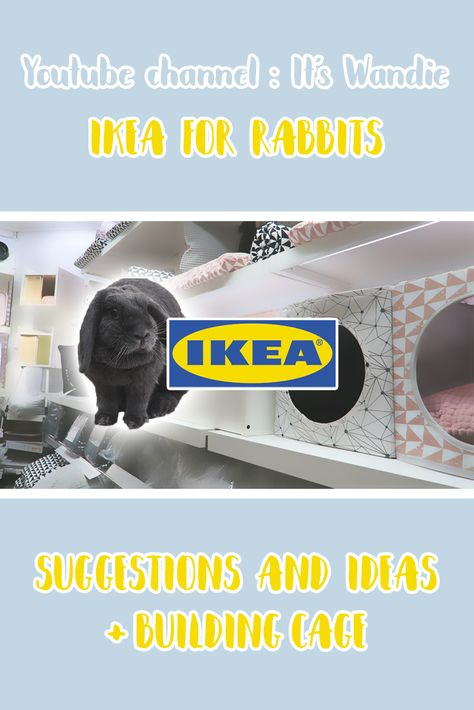 Mom or dad of a bunny? Check the video (linked) to get inspired for your next bunny house makeover! :D I went to Ikea and showed you things that can be useful (and cheap!) when setting up a bunny cage/playpen. I also build up the playpen and decorated it with the things I bought at Ikea. The link of the playpen is in the Youtube's description (:  Like and subscribe! :D Rabbit Ikea Hack, Bunny Ikea Hack, Cheap Bunny Cage Ideas, Bunny Homes Indoor Diy, Ikea Rabbit Hack, Ikea Bunny Hack, Bunny House Indoor Diy, Diy Bunny House, Bunny Room Ideas