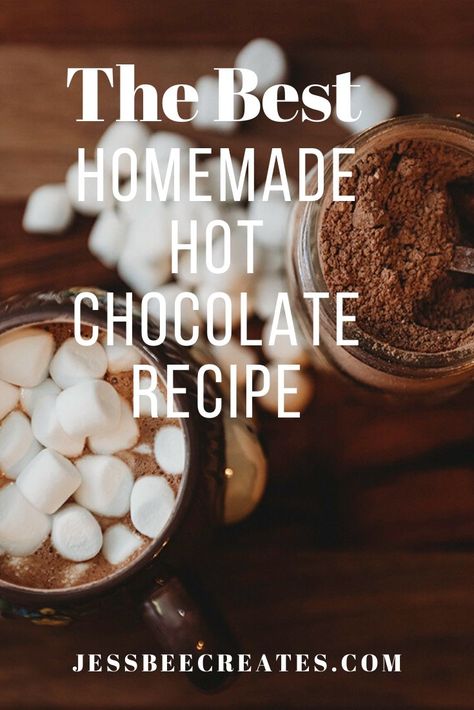 This hot chocolate mix recipe makes a delicious, creamy treat! Mix up a big jar and have it ready for after playing in the snow or while cuddled up with a good book! This is one of my favorite winter treats. #hotchocolatemix #hotchocolate Cocoa Mix Recipe, Homemade Hot Chocolate Recipe, Hot Cocoa Mix Recipe, Hot Chocolate Recipe Homemade, Hot Chocolate Mix Recipe, Homemade Hot Chocolate Mix, Diy Hot Chocolate, Diy Hot Cocoa, Homemade Hot Cocoa