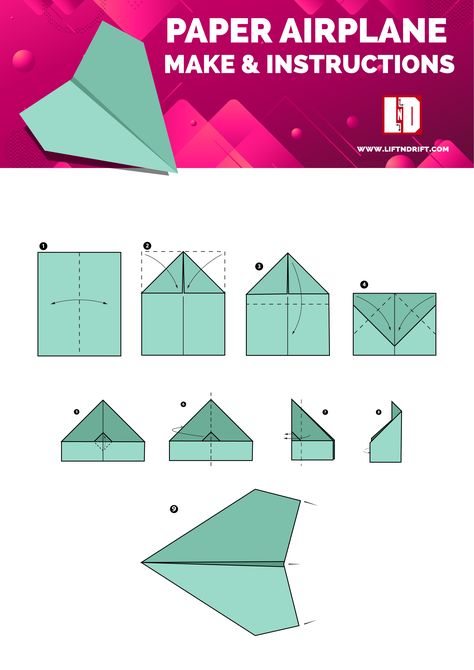 How To Build Paper Airplanes, Cool Easy Paper Airplanes, Mini Paper Airplanes, Long Distance Paper Airplane, Simple Paper Airplanes, Paper Craft Plane, Easy Paper Airplanes Step By Step, Origami Paper Airplane, How To Make Paper Airplanes Step By Step