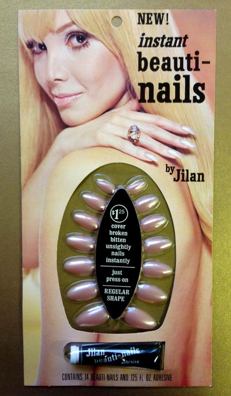 70s Nail Polish Ads, 70s Nail Polish, Archive Nails, 1970s Nails, Nail Polish Ads, Nail Ads, 60s Nails, Blue Headscarf, Vintage Makeup Ads