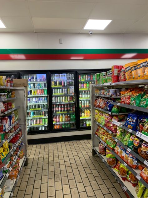 Gas Station Store Aesthetic, 7 11 Store Inside, Store Astethic, Walmart Background, Supermarket Design Ideas, Grocery Store Interior, Gas Station Store, Stores Aesthetic, Convince Store