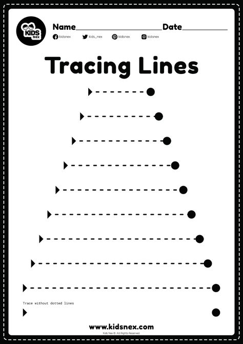 Tracing lines worksheet free printable free printable for kindergarten and preschoolers kids for educational activities in a PDF file format page. Preschool Line Tracing Free Printable, Pre Writing Lines Free Printable, Free Line Tracing Printables, Tracing Lines For Kindergarten, Line Tracing Activities For Preschoolers, Tracing Lines Worksheets Preschool Free, Pencil Control Activities Preschool, Trace Lines Preschool Free Printable, Prewriting Worksheets Free Printable