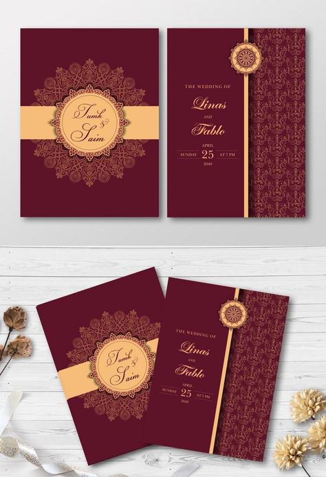 modern luxury wedding card, elegant premium invitation card#pikbest#templates Luxury Wedding Card Design, Latest Wedding Cards Design Indian, Marriage Invitation Card Design Creative, Wedding Card Elegant, Luxury Wedding Card, Modern Luxury Wedding, Brochure Graphic, Wedding Card Design Indian, Marriage Invitation Card