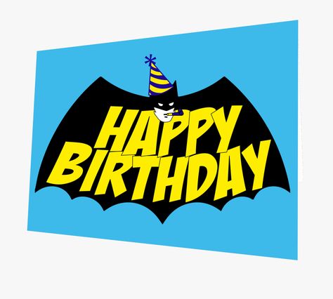 Batman Birthday Card, Birthday Card Quotes, Happy Birthday Hello Kitty, Batman Card, Geek Birthday, Card Quotes, Happy Birthday Cards Printable, Batman Birthday Party, Card Png