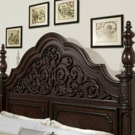 Pulaski Cassara Panel Headboard King Bed Set, Small Bedroom Bed, Wood Bed Design, Wooden Bed Design, Bed Design Modern, Furniture Design Wooden, Wooden Headboard, Bedroom Decor Design, Bedroom Bed Design