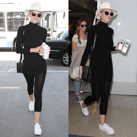 Jaime King white sneakers White Sneakers Black Leggings, White Pumas Shoes Outfit, Platform Sneakers Outfit Summer, Platform Tennis Shoes Outfits, White Platform Sneakers Outfit, White Sneakers Outfit Summer, Puma Sneakers Outfit, How To Wear White Sneakers, White Gym Shoes