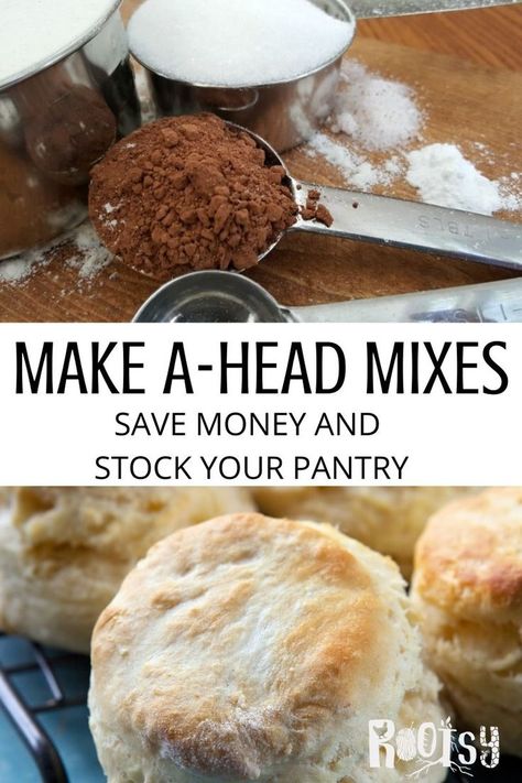 Baking Mix Recipes, Homemade Dry Mixes, Cooking From Scratch, Stock Your Pantry, Homemade Pantry, Biscuits Cookies, Way To Save Money, Slow Cooker Desserts, Homemade Spices