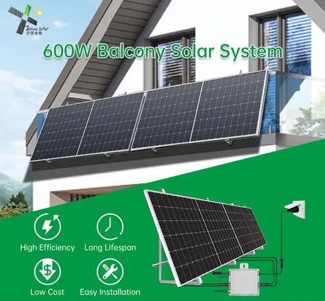 High Efficiency 300w 600w Solar Panel Balcony Power Plant Mini Microinverter Best Balcony Solar System - Buy Solar Energy System Balcony,Solar Mounting System Balcony,Balcony Solar System Battery Product on Alibaba.com Balcony Solar Panels, Solar On Grid System, Solar Panel Setup, Micro Inverter Solar, Package Delivery, Solar Panel Ground Mount, Ocean Freight, Pv System, Flexible Solar Panels