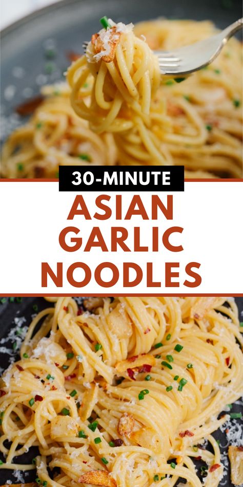 Short on time? Try Easy Asian Garlic Noodles - ready in just 15 minutes! A trending favorite that's perfect for busy weeknights. Garlic Noodles With Chicken, Garlic Noodles Asian, Asian Garlic Noodles Recipe, Noodles With Steak, Easy Garlic Noodles, Garlic Noodles With Shrimp, Noodles Instant Pot, Asian Garlic Noodles, Shrimp Asian