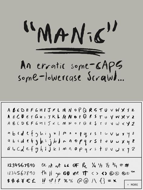 MANIC Erratic Handwritten Font Canva Handwriting Font, Natural Fonts, Handwriting Fonts Free, Handwritten Fonts Free, Quirky Fonts, Cursive Fonts Handwritten, Free Handwriting Fonts, Notion Library, Tattoo Generator