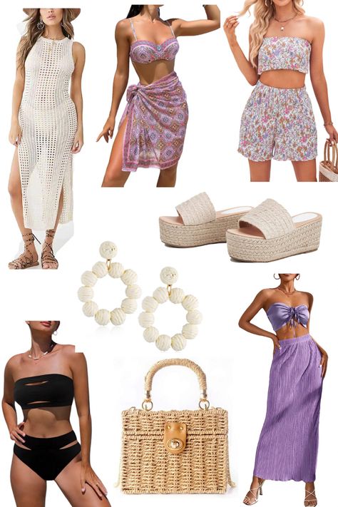 Spring Break Clothes Outfit Ideas, Tropical Vacation Outfits Amazon, Hawaii Outfits Amazon, Mexico Vacation Outfits Amazon, Amazon Beach Vacation Outfits 2023, Amazon Vacation Outfits 2024, Amazon Resort Wear 2024, Cute Swimming Suits Aesthetic, Beach Outfits Women Vacation Resort Wear Summer Dresses