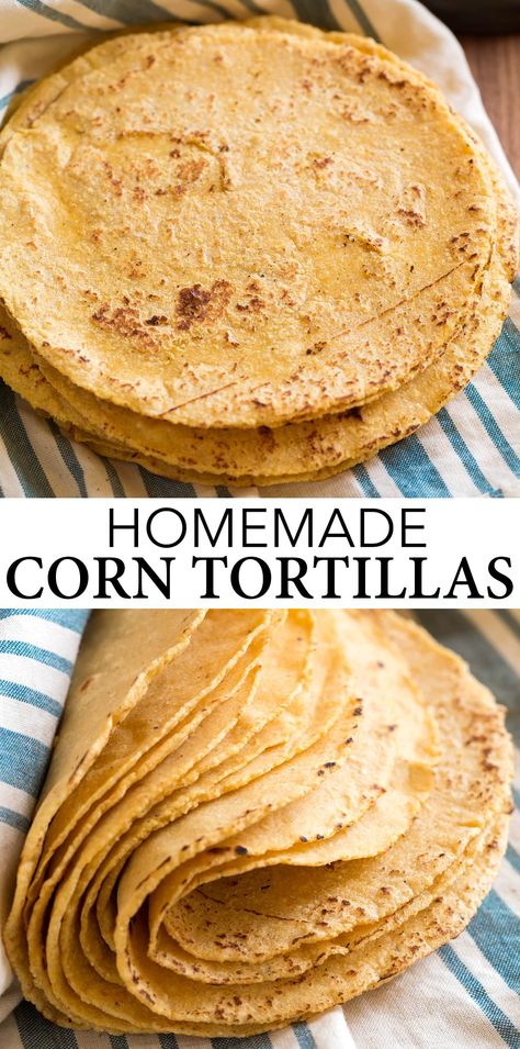 Homemade Tortilla Recipe, Corn Tortilla Recipes, Homemade Corn Tortillas, Tortilla Press, Tortilla Recipe, Homemade Tortillas, Tortilla Wraps, Taco Night, Cooking Classy