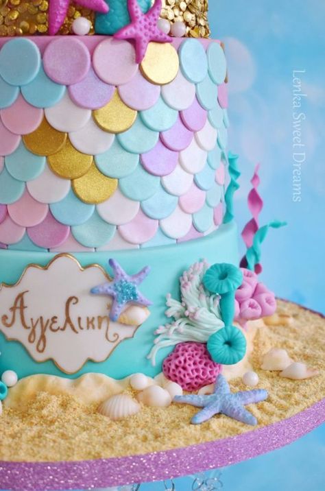 Mermaid sequin cake. Mermaid Decorations, Sequin Cake, Ariel Cake, Little Mermaid Cakes, Mermaid Birthday Cakes, Mermaid Cake Topper, Sea Cakes, Sea Birthday Party, Mermaid Parties