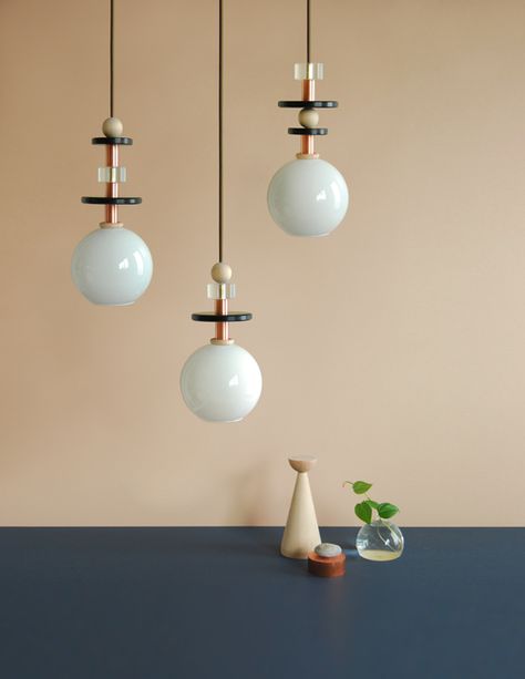 Maru Pendant | Ladies and Gentlemen studio New Bedroom Design, Heirloom Furniture, Materials And Textures, Design District, World Of Interiors, Globe Pendant, Chandeliers And Pendants, Architectural Digest, Glass Globe