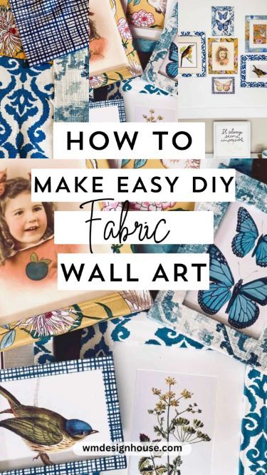 Looking for wall decor ideas? Try this easy DIY fabric wall art for your home! These easy to make fabric frames are perfect for any room! Make them according to each season and use them to decorate your home for any holiday! Diy Fabric Wall Art, Framed Fabric Art, Fabric Covered Canvas, Framed Fabric Wall Art, Fabric Covered Walls, Fabric Decoupage, Wall Art Tutorial, Fabric Wall Decor, Old Picture Frames