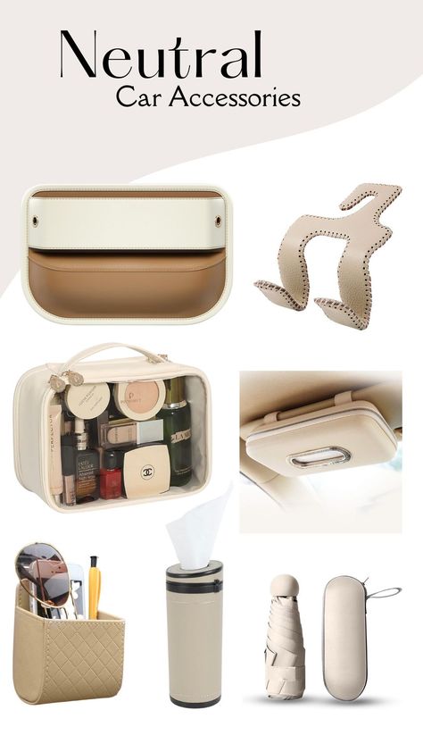 Beige Aesthetic Car Accessories, Neutral car accessories, beigecore, tan, tancore, it girl, amazon finds, amazon gift ideas for women, amazon gift ideas, car accessories, van accessories, jeep accessories Beige Interior Car Accessories, Car Accessories Amazon Finds, It Girl Car Essentials, Aesthetic Car Must Haves, Elegant Car Accessories, Aesthetic Car Essentials, Beige Car Decor, Beige Car Aesthetic, Winter Car Essentials