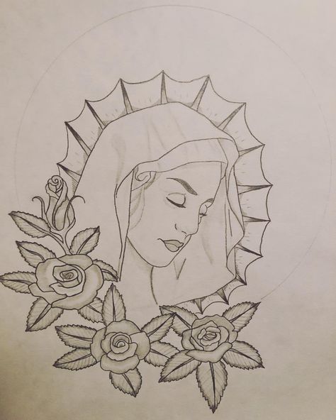 Our Lady Of Guadalupe Drawing, Mexican Drawings Sketches Easy, Quinceanera Drawings, Cute Mexican Drawings, Guadalupe Drawing Easy, Virgen Mary Drawing, Mexican Art Drawing, Mexican Sketches, Mexico Drawing Ideas