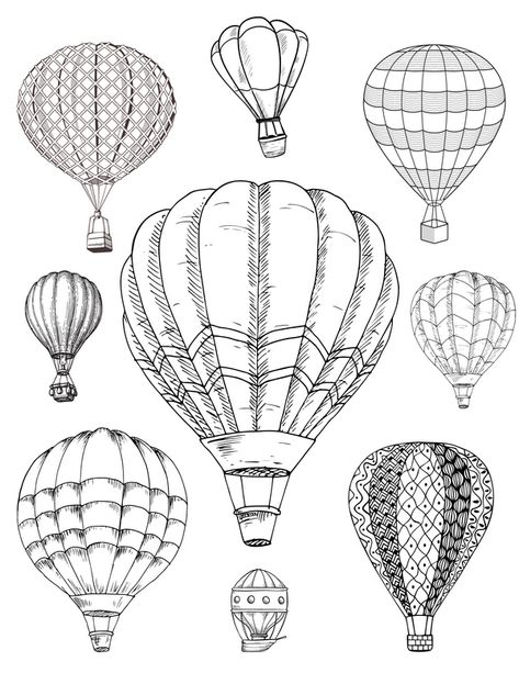 Hot air balloons are a beautiful sight to see, and they can also be a lot of fun to color. If you’re looking for a way to relax and de-stress, why not try coloring a hot air balloon? With fun shapes and lots of combinations to color, hot air balloon coloring pages are lots of fun and we have the perfect set of balloon inspired coloring sheets to get you inspired. Print these for your family. Hot Air Balloon Coloring Pages, Balloon Coloring Pages, Hot Air Balloon Drawing, Color Art Lessons, Hot Air Balloon Tattoo, Air Balloon Tattoo, Hot Air Balloons Art, Balloon Tattoo, Free Kids Coloring Pages