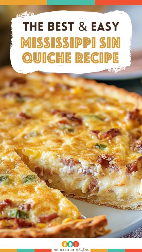 Mississippi Sin Quiche Recipe Quiche Recipes Easy Healthy, Mississippi Sin Quiche Recipe, Quick And Easy Dinner Recipes On The Go, Bacon And Sausage Quiche Recipes, Lunch Quiche Recipe, Breakfast Quiche Easy, Great Brunch Recipes, Large Quiche Recipe, Easy Quiche Lorraine Recipe