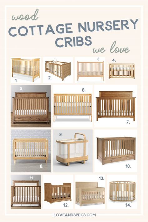 Natural Wood Cribs, Wooden Crib Designs, Brown Crib Nursery Boy, Natural Wood Crib Nursery, Wooden Crib Nursery, Wood Crib Nursery, Baby Cribs Furniture, Crib Colors, Oak Crib