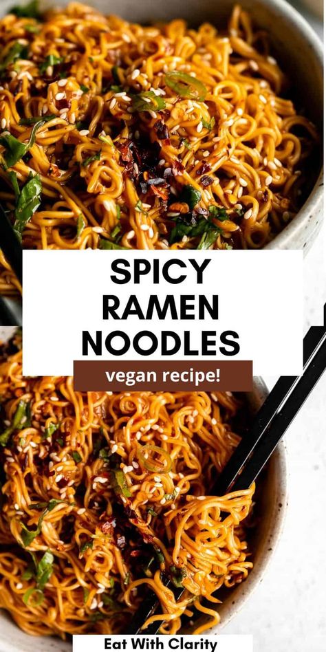 Tuna Ramen Noodles Recipe, Gluten Free Stir Fry, Gluten Free Ramen, Spicy Ramen Noodles, Vegetarian Ramen, Ramen Recipes Easy, Fry Noodles, Vegan Noodles, Asian Noodle Recipes