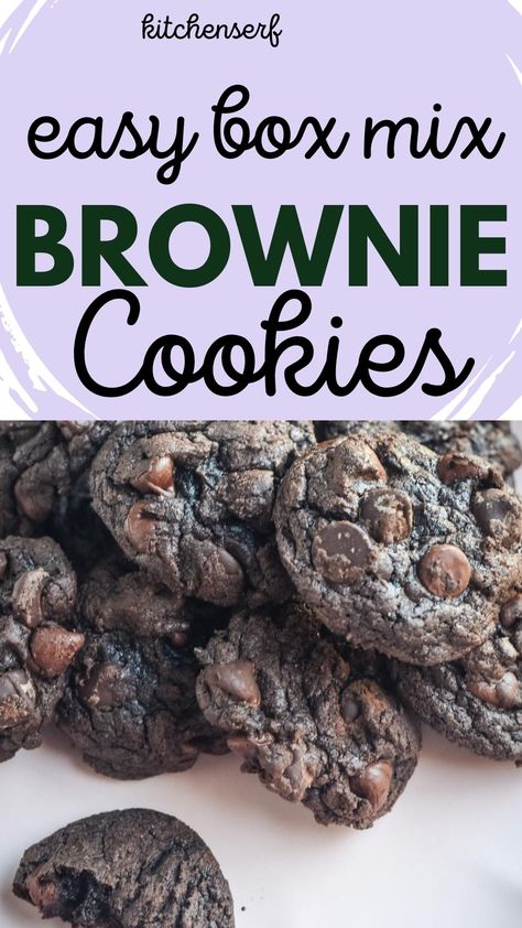 Looking for a quick and easy dessert? These brownie mix cookies are the answer! Made with just a box of brownie mix, they’re soft, chewy, and full of rich chocolate flavor. Perfect for when you need a last-minute treat or want something chocolatey but don’t have time for baking brownies. Brownie Mix Desserts, Boxed Brownie Recipes, Ghirardelli Brownie Mix, Fudgy Cookies, Baking Powder Recipe, Valentines Day Cookie Recipe, Brownie Mix Recipes, Soft Chocolate Cookie, Make Box