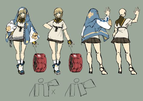 Bridget Concept Art - Guilty Gear -Strive- Art Gallery Gear Art, Guilty Gear, Game Concept Art, Game Character Design, Animal Sketches, Character Sheet, Character Design Inspiration, Anime Style, Anime Character Design