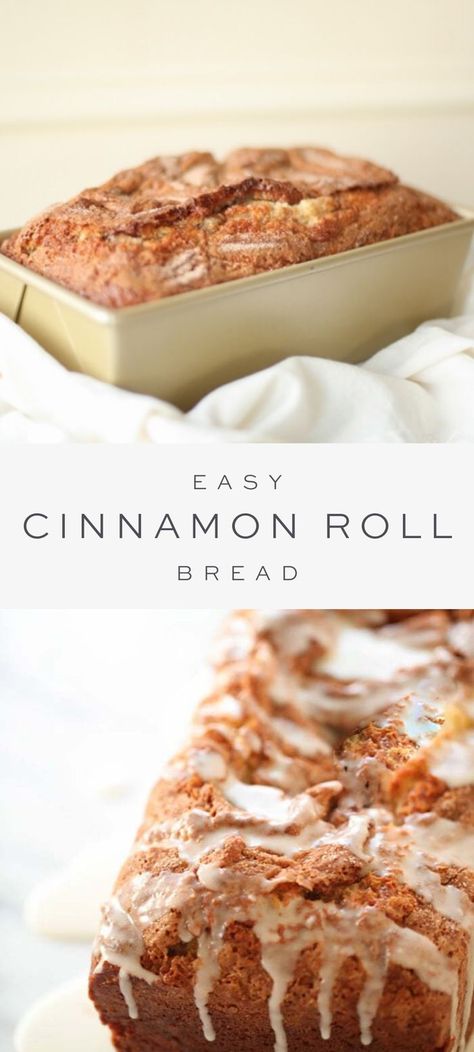 Cinnamon Bread No Yeast, Simple Cinnamon Bread, Sweet Bread No Yeast, Easy Quick Sweet Breads, Tasty Cinnamon Rolls, Easy Breakfast Loaf, Cinnamon Bread With Yeast, Easy Homemade Cinnamon Bread, Homemade Cinnamon Bread Recipes