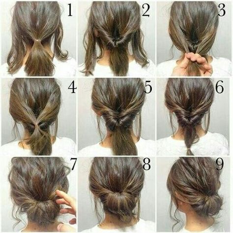 Office Hairstyles, Cute Quick Hairstyles, Curly Crochet Hair Styles, Simple Wedding Hairstyles, Easy Hair Updos, Fishtail Braid, Peinados Fáciles Para Cabello Corto, Low Bun, Penteado Cabelo Curto