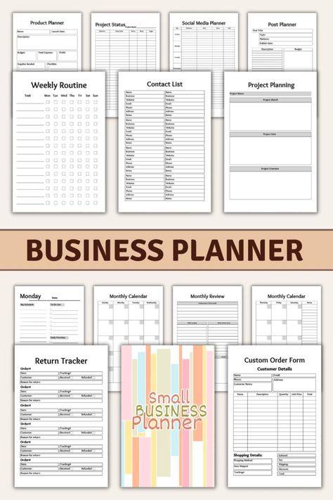 Printable Small Business Planner for New Business Owners ramadandayplannerprintable freeprintablekidsplanner #tidbitsdigitalplanners🌾. Small Business Planner Free Printables, Free Business Printables, Business Daily Planner, Business Planner Printables, Small Business Printables, Online Business Planner, Home Business Organization, Planner Writing, Business Printables