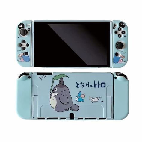 Nintendo Switch Accessories Case, Nintendo Switch Covers, Nintendo Switch Case Aesthetic, Switch Customization, Nintendo Switch Oled Case, Nintendo Switch Skins, Switch Oled Case, Nintendo Accessories, My Neighbour Totoro