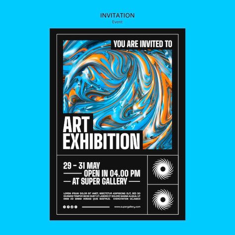 Poster Design Layout, Flyer Design Layout, Event Template, Art Exhibition Posters, Art Invitation, Flyer Design Inspiration, Event Poster Design, Graphic Design Photoshop, Poster Design Inspiration