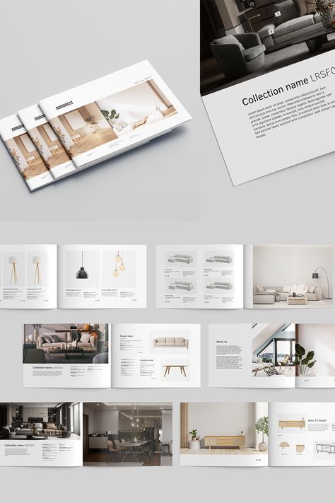 Product Catalog Template Canva for Furniture Stores, landscape design A4 #furniture #interior #branding #catalog #brochure Interior Branding, Product Catalog Template, Catalog Template, Interior Design Business, Design Landscape, Furniture Stores, Minimalistic Design, Product Catalog, Design Business