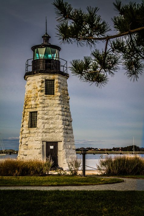 Goat Island Lighthouse in Newport, Rhode Island 10-27-2012      #VisitRhodeIsland Rhode Island History, Newport Ri, New England Fall, Beacon Of Light, Island Lighting, Rhode Island, Newport, All Over The World, Summer Time