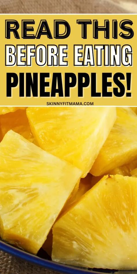 In this post, I’ll share everything you need to know about the benefits and side effects of pineapples. This delicious tropical fruit has a ton of health benefits along with side effects as well. It’s definitely wise to learn all about it if it’s on your menu often. #healthandwellness #nutrition Fruits Nutrition Facts, Pineapple For Inflammation, What Does Pineapple Help With, Ginger And Pineapple Benefits, Pineapples Benefit, Is Pineapple Good For You, What Is Pineapple Good For, Benefits Of Pineapple For Women, Pineapple Tea Benefits