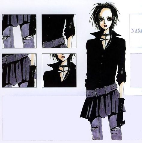 Nana Osaki Official Art, Nana Clothes, Anime Nana, Nana Manga, Nana Osaki, Anime Fashion, Image Swag, Black Stones, Manga Panels