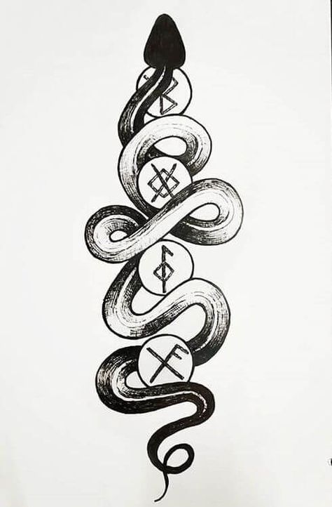 Top 10+ Best Viking Snake Tattoo Ideas | PetPress Viking Snake Tattoo, Snake Tattoo Ideas, Viking Rune Tattoo, Fenrir Tattoo, Norse Mythology Tattoo, Vikings Tattoo, Serpent Tattoo, Rune Tattoo, Snake Tattoo Design