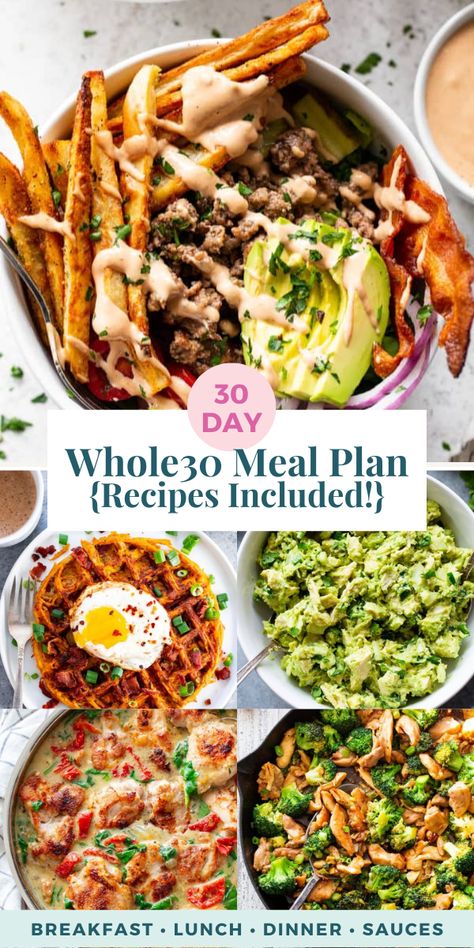 Whole30 Meal Plan, Meal Plan Recipes, 30 Diet, Whole30 Dinner Recipes, Whole 30 Meal Plan, Easy Whole 30 Recipes, Whole30 Dinners, Whole 30 Diet, Whole Food Diet