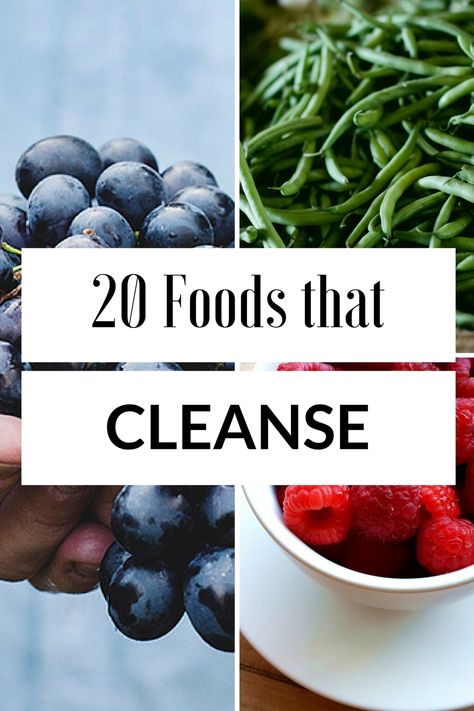 20 foods that Cleanse Cleansing Foods List, What To Eat During A Cleanse, Whole Food Cleanse, 72 Hour Fruit Cleanse, Cleansing Meals, Cleansing Foods, Whole Body Cleanse, Organic Meals, Detoxifying Food