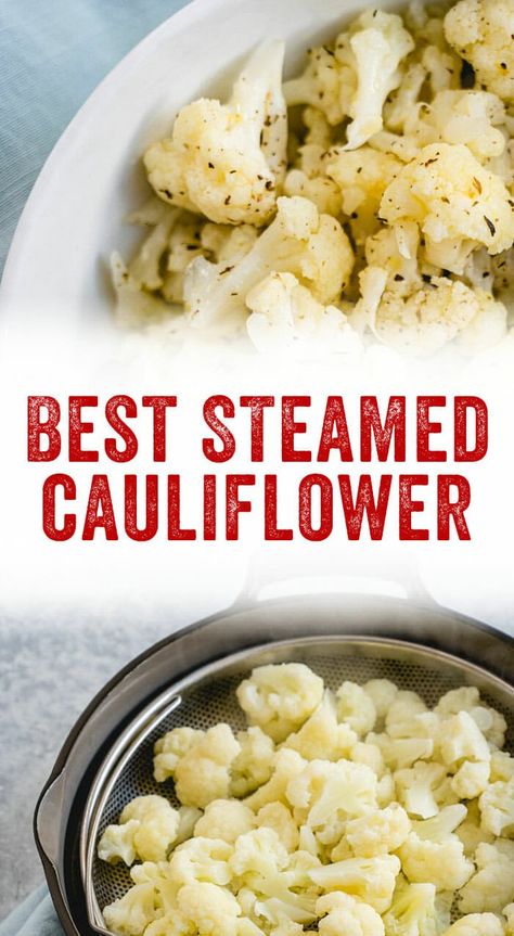 Cauliflower Steamed Recipes, Cooking Cauliflower On Stove, Best Way To Cook Cauliflower, Steamed Food Recipes, How To Steam Cauliflower, Steamed Vegetables Recipe, Steamed Meals, Itaki Recipes, Brocoli Salad