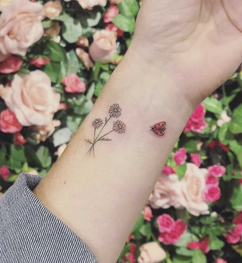 Ladybug Tattoo, Garden Tattoos, Lady Bug Tattoo, Bug Tattoo, Tiny Garden, 4 Tattoo, Butterfly Tattoo Designs, Hot Tattoos, Dream Tattoos