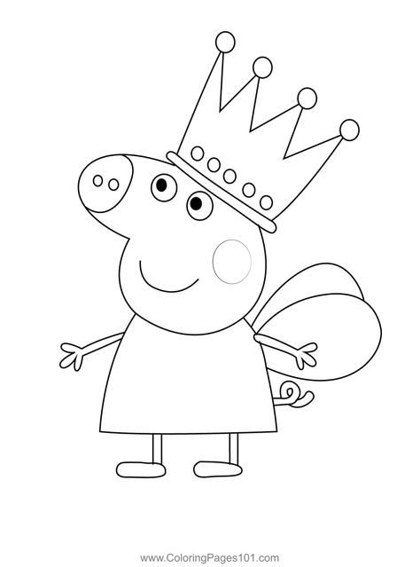 Peppa Pig Dress Up Coloring Page Peppa Pig Outline, Up Coloring Pages, Pig Outline, Peppa Pig Drawing, Pig Printable, Peppa Pig Christmas, Peppa Pig Dress, Peppa Pig Colouring, Easy Christmas Drawings