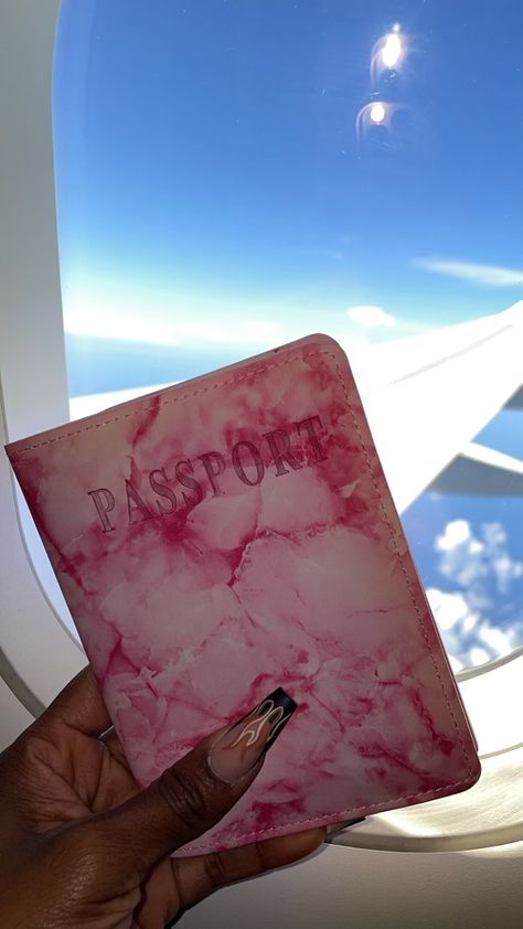 Pink Passport Cover, Kenyan Passport Aesthetic, Pass Port Photo Aesthetic, Nigerian Passport Aesthetic, Cute Passport Pictures, Pass Port Photo Aesthetic Black, Passport Aesthetic Black Woman, Passport Black Woman, 2024 Pink Vision Board