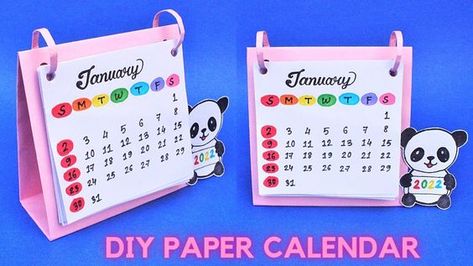 Making Calendars With Kids, Diy Paper Calendar Ideas, How To Make Mini Calendars, How To Make A Calander, Calender Crafts Ideas, How To Make Cute Calendar, Calender Ideas Design Creative, Calender Making Craft, How To Make Calender With Paper