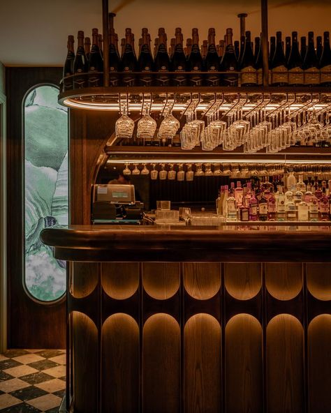 Six by Nico - Birmingham - Studio Two Back Bar Design, Bar Counter Design, Italian Bar, Jazz Bar, Luxury Bar, Restaurant Lighting, Counter Design, Bar Interior, Bar Design Restaurant