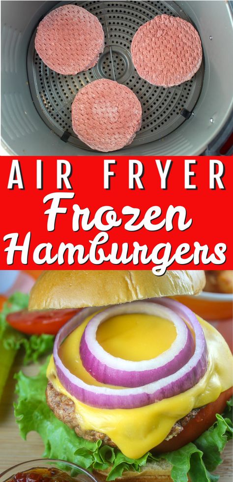 Air Fryer Burgers, Air Fryer Hamburgers, Air Fryer Recipes Hamburger, Meals Vegetarian, Air Fryer Cooking Times, Cooks Air Fryer, Air Fried Food, Air Fryer Oven Recipes, Air Fry Recipes