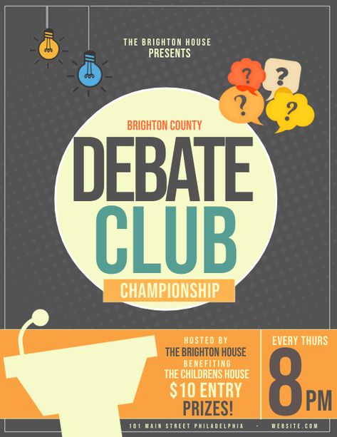 Public Material Design, Debate Club Ideas, Club Poster Design School, Debate Competition Poster Design, Speech Competition Poster, Debate Club Poster, School Club Poster Ideas, Debate Competition Poster, Debate Poster Design