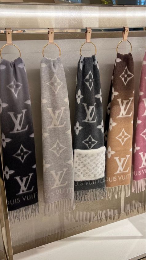 Lv Aesthetic, Lv Sweater, Clothes For Veiled Women, Louis Vuitton Noe Bag, Lv Scarf, Louise Vuitton, Casual Shoes Women Sneakers, Winter Wear Women, Luxury Scarf