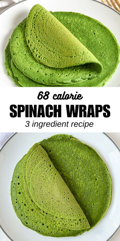 5 Minute Spinach Wrap Recipe (3 Ingredients) Easy Spinach Wrap Recipes, How To Make Spinach Wraps, Spinach Egg Tortilla Wraps, Diy Spinach Wrap, Homemade Spinach Wraps, Lentil Spinach Wraps, Spinach Wraps Recipes, Spinach Tortilla Wraps Recipe, Oat Wraps Recipe